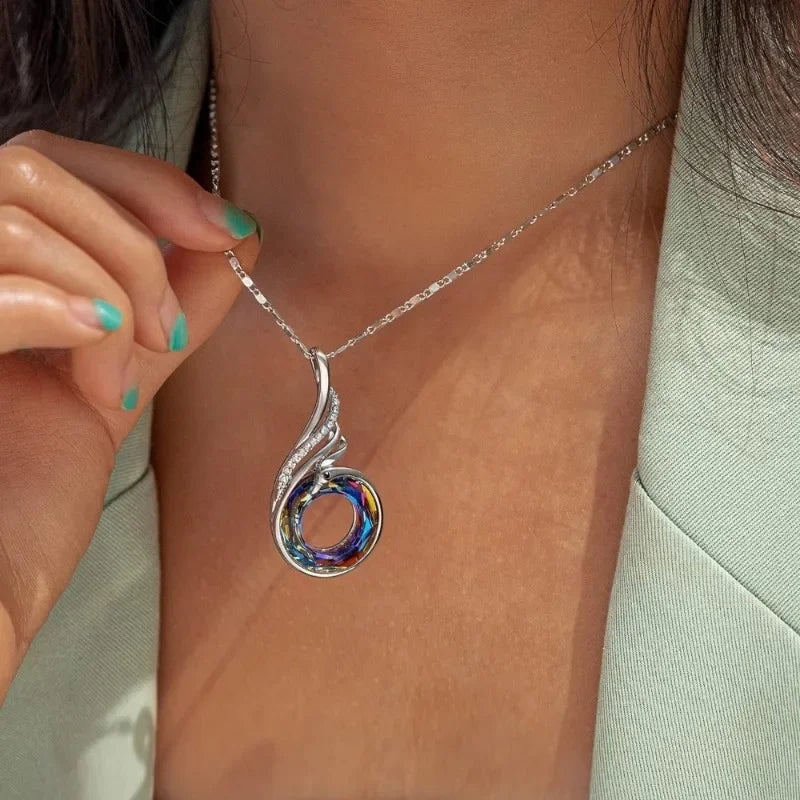 Phoenix necklace, 18"+2" necklace a symbol of good luck and new life!
