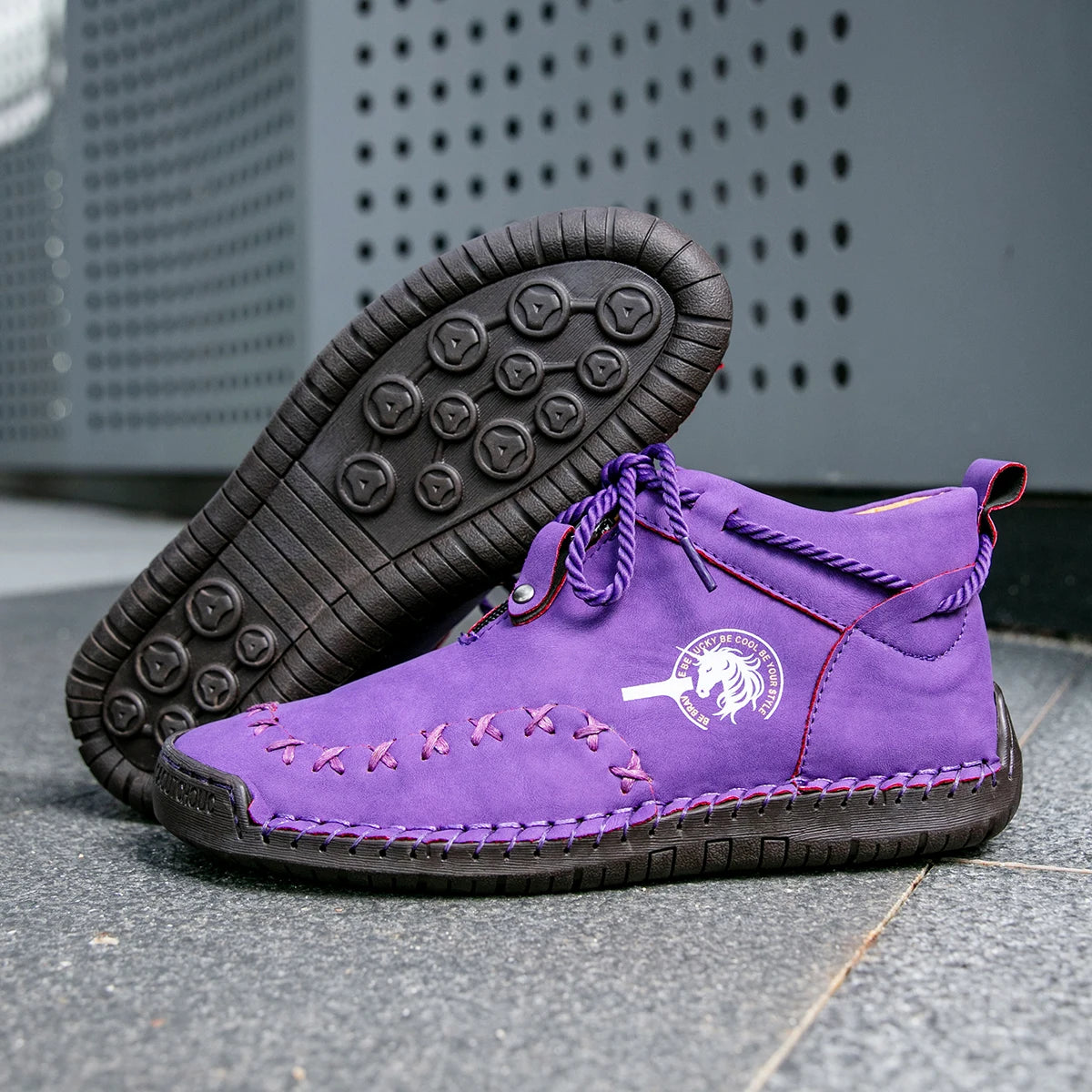 Western Chic Handmade Ankle Boots - Premium Hand-Stitched, Soft Leather, Casual Outdoor Shoes