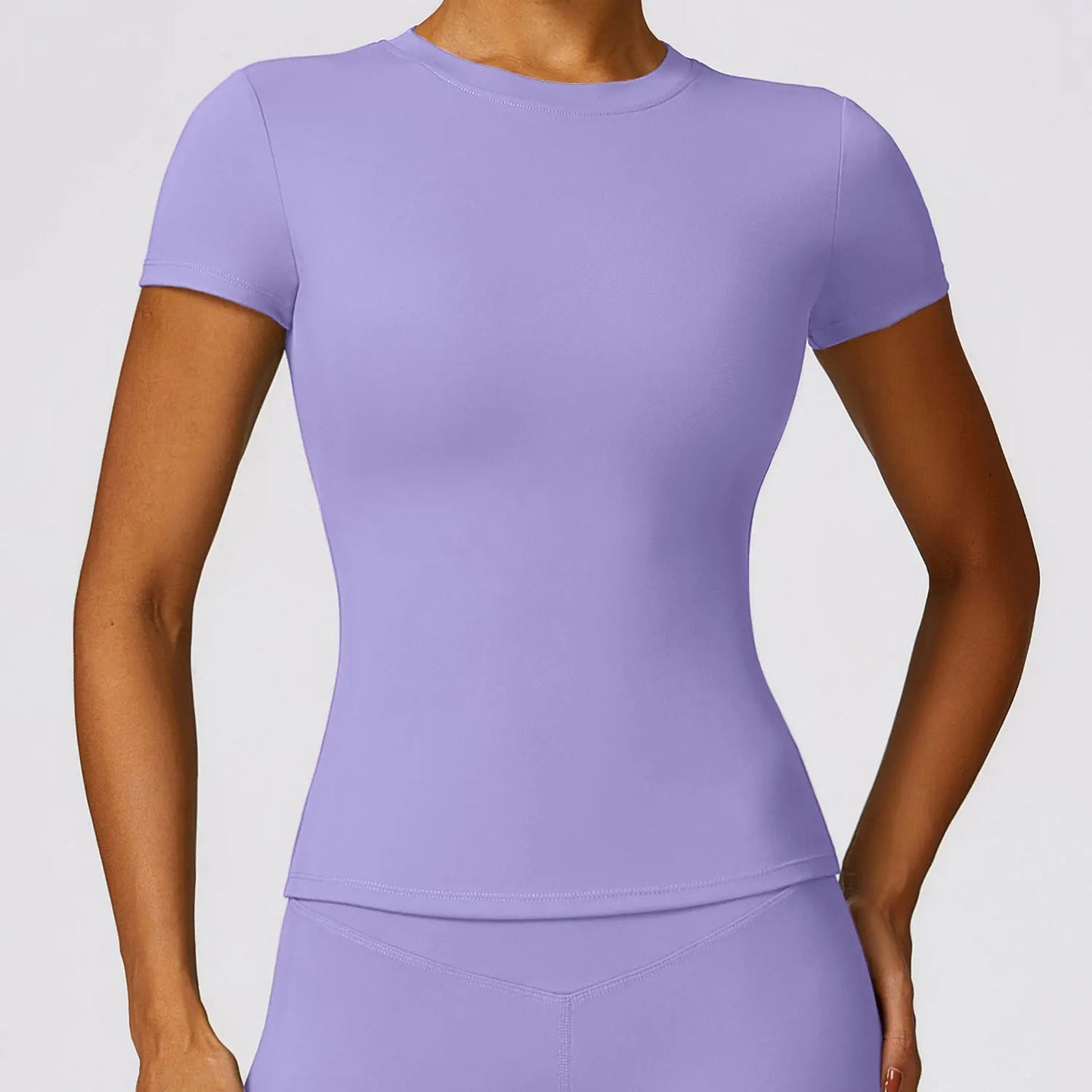 Women's Sports T Shirt Summer Short Sleeve Running  Round Neck Breathable Stretchy GYM Yoga Slim Fitness Active Top Tee