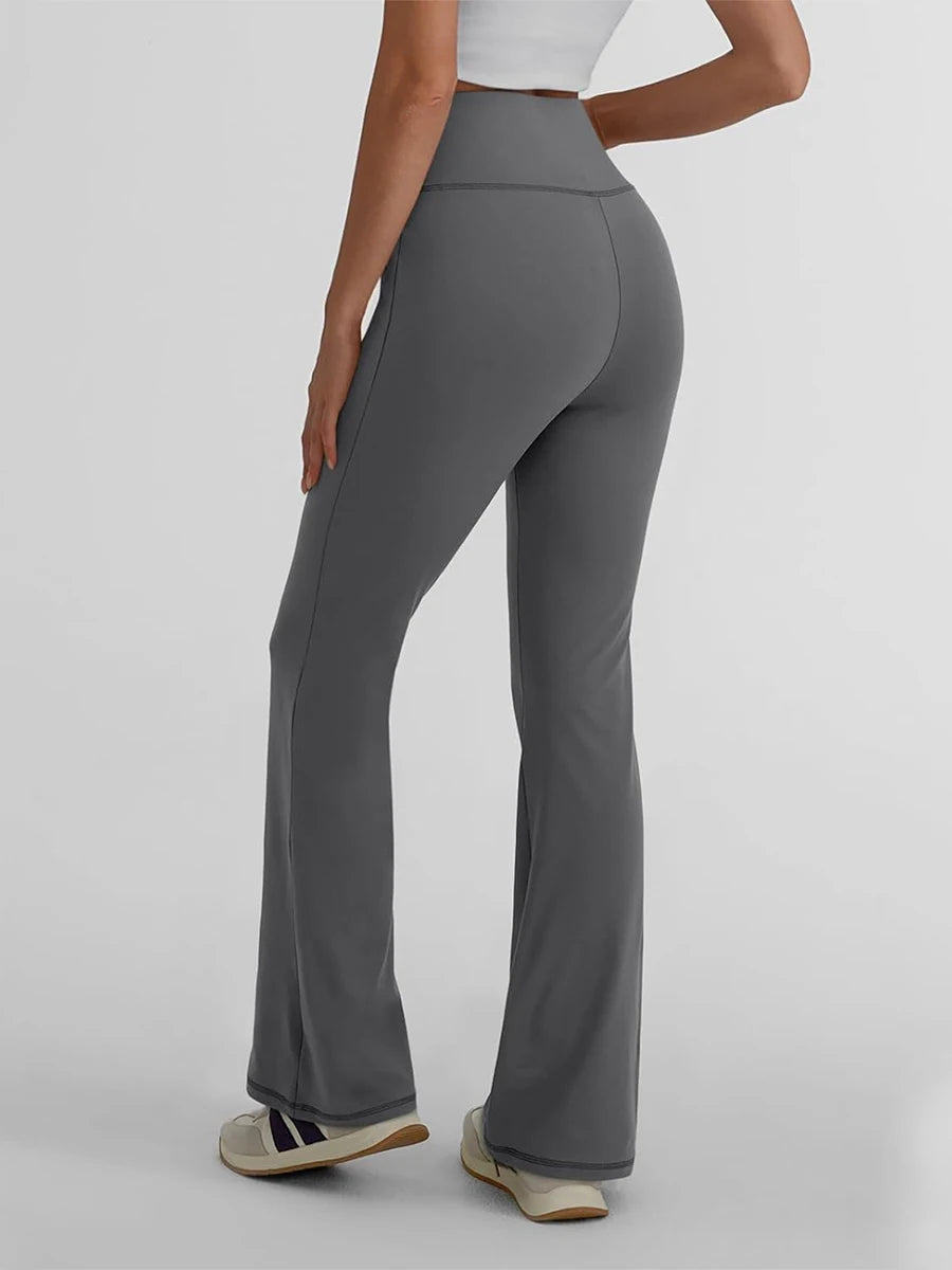 High Waist Yoga Leggings with Tummy Control and Flare Leg Design for Bootcut Style