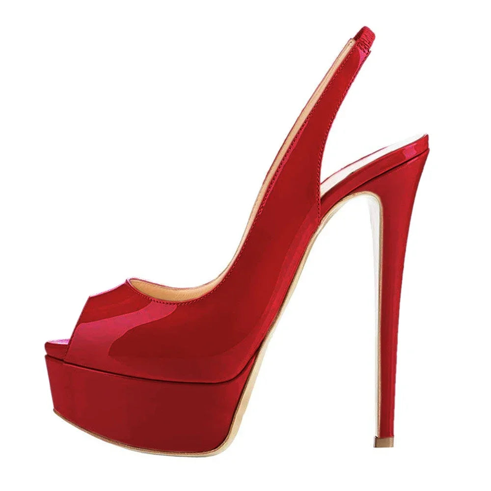 Women Sandals 14CM Super High Heels Sexy Open Toe Platform Sandals Gladiator Party Dress Shoes Plus Size