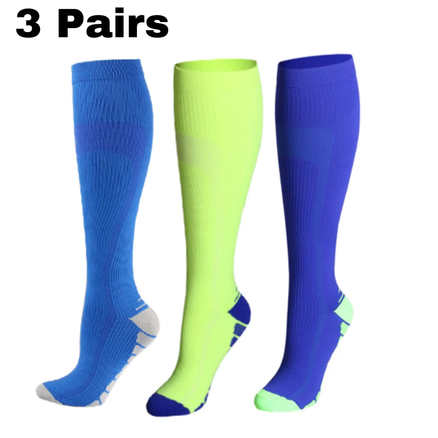 Compression Socks Knee High 20-30 Mmhg Fit Medical Edema Diabetes Varicose Veins Running Marathon Compression Sports Socks