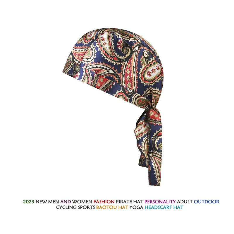 Pirate Hat Camouflage Headband Summer Handkerchief Head  Cycling Hood Sun Protection Sports Breathable Printed Headscarf