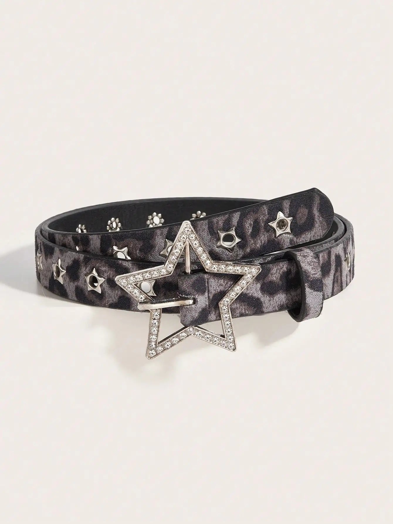Women's Star Studded Metal Hollow Star Belt, Suitable For Casual Daily Wear