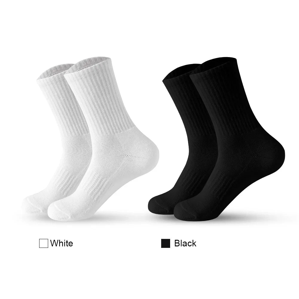 5Pairs Brand Men Cotton New Style White Socks Men Soft Breathable Sports Long socks Summer Winter for Male Socks Plus Size
