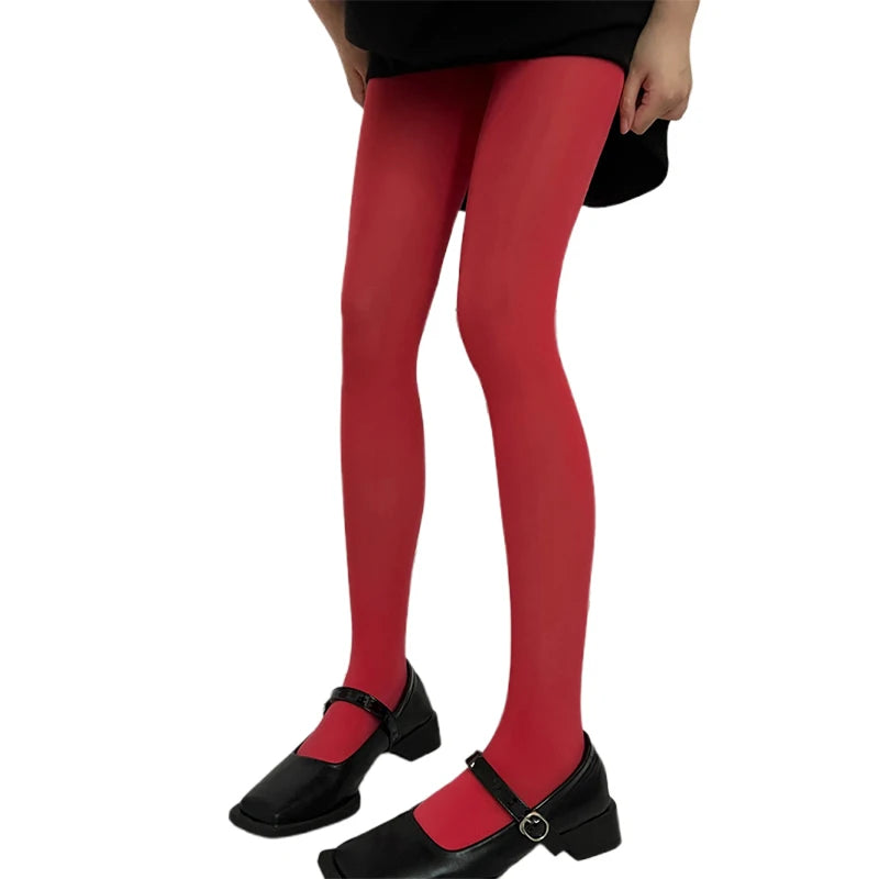 Velvet Leggings Stylish Solid Color Stretchy Tights Hosiery for Evening Outfit
