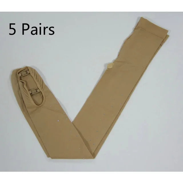 "10PCS Rhinestone Figure Skating Pants Pantyhose Gymnastics Leotard