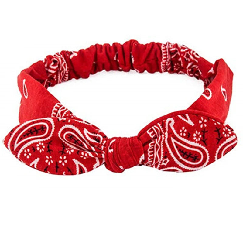 Boho Women Soft Solid Print Headbands Vintage Cross Knot Elastic Hairbands Turban Bandanas Hair Bands Hair Accessories