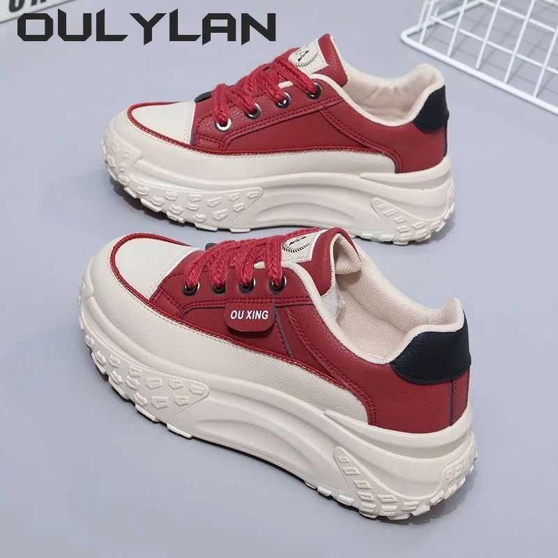 Retro Spring Platform Shoes Casual Sneakers Versatile Fashion