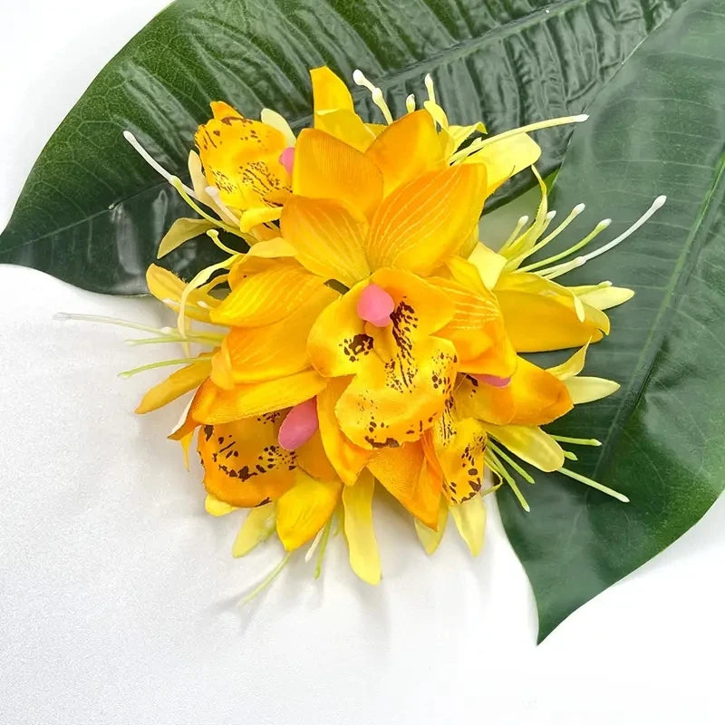 Large Sweet Equinox Flower Hair Clips Simulated Orchid Flower Hair Pins Beach Hawaii Vacation Floral Hair Clips Hair Accessories