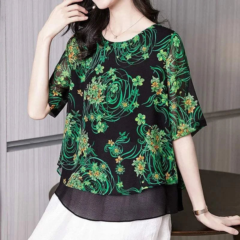 Elegant Paisley Printed Gauze