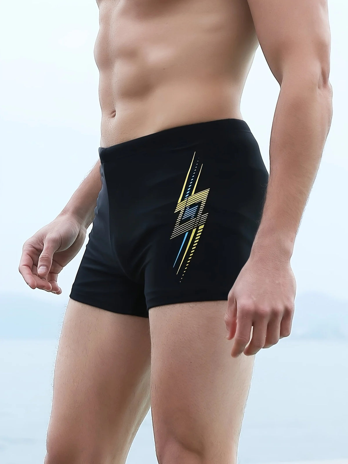 2 Pieces, Men's Boxer Racing Reduction Resistance Professional Swimming, Elastic Swimming and Surfing Shorts