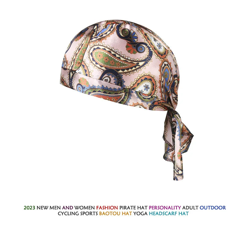 Pirate Hat Camouflage Headband Summer Handkerchief Head  Cycling Hood Sun Protection Sports Breathable Printed Headscarf