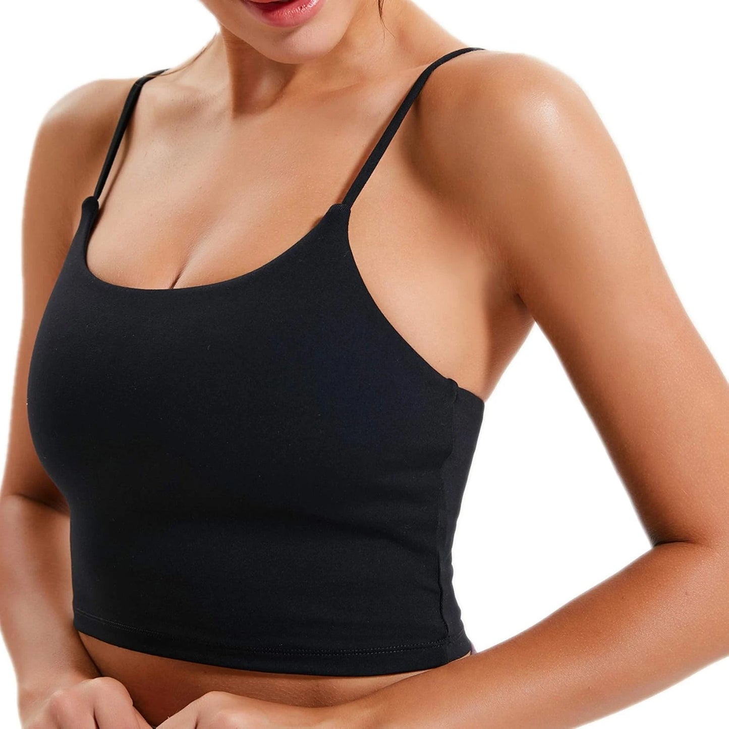 Comfortable Padded Sports Bra for Intense Fitness Workouts and Running - Breathable Yoga  Top