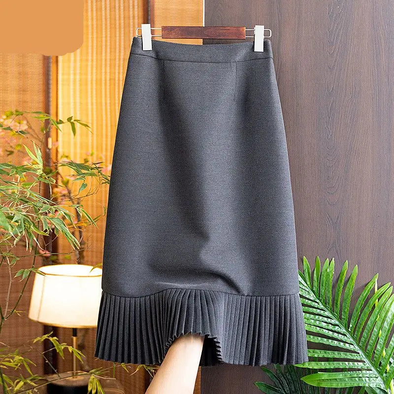 Fishtail High Waist Pleated Skirt
