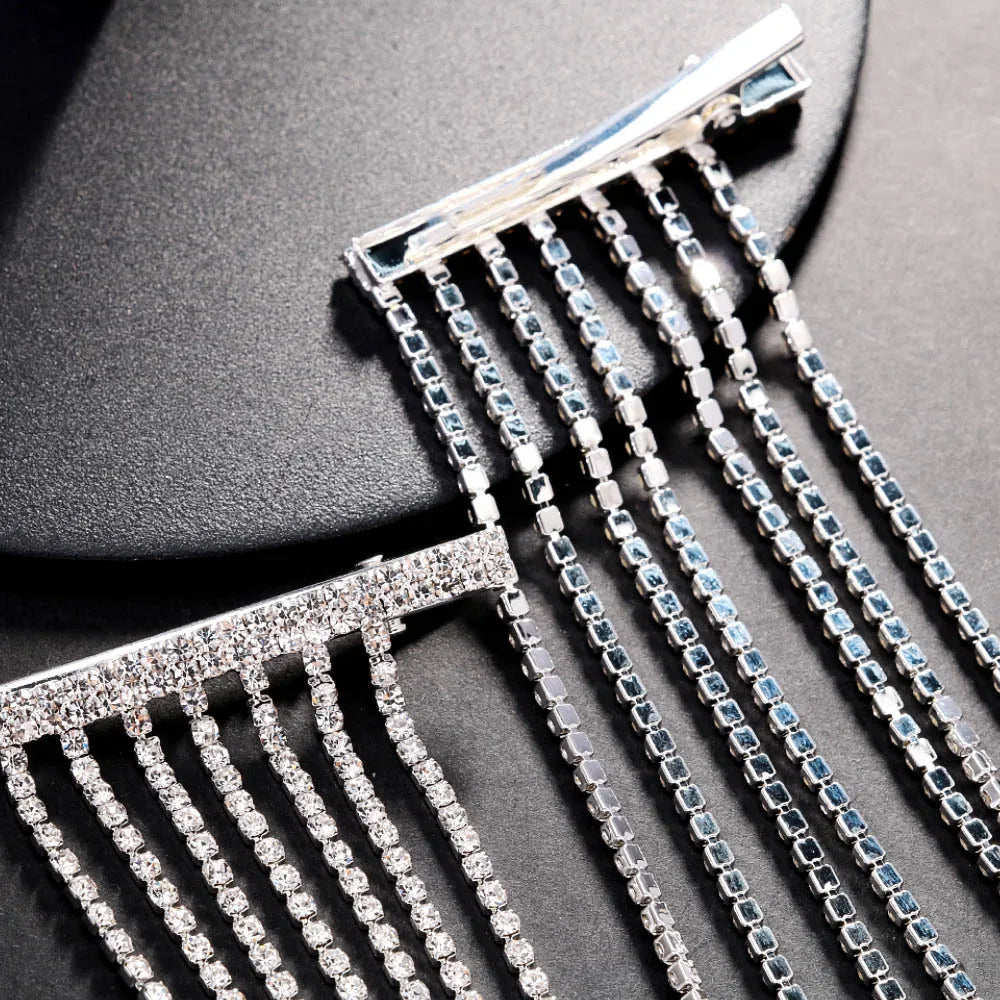 Layered Hair Clips  Rhinestone  Accessories Barrette Fashion