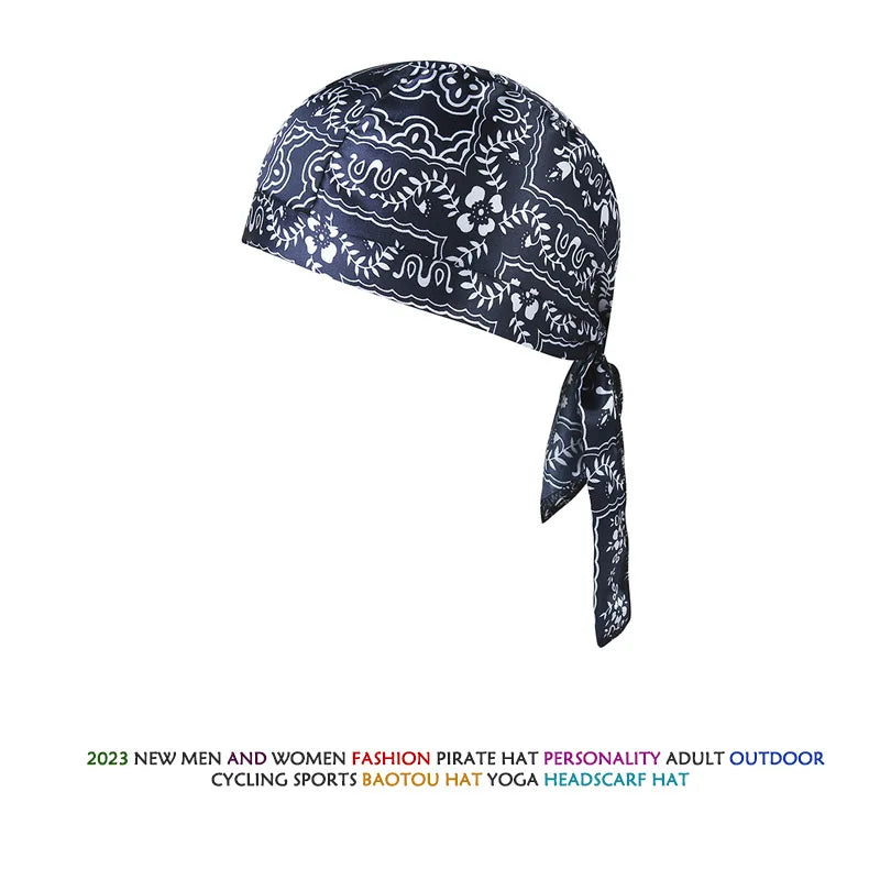 Pirate Hat Camouflage Headband Summer Handkerchief Head  Cycling Hood Sun Protection Sports Breathable Printed Headscarf