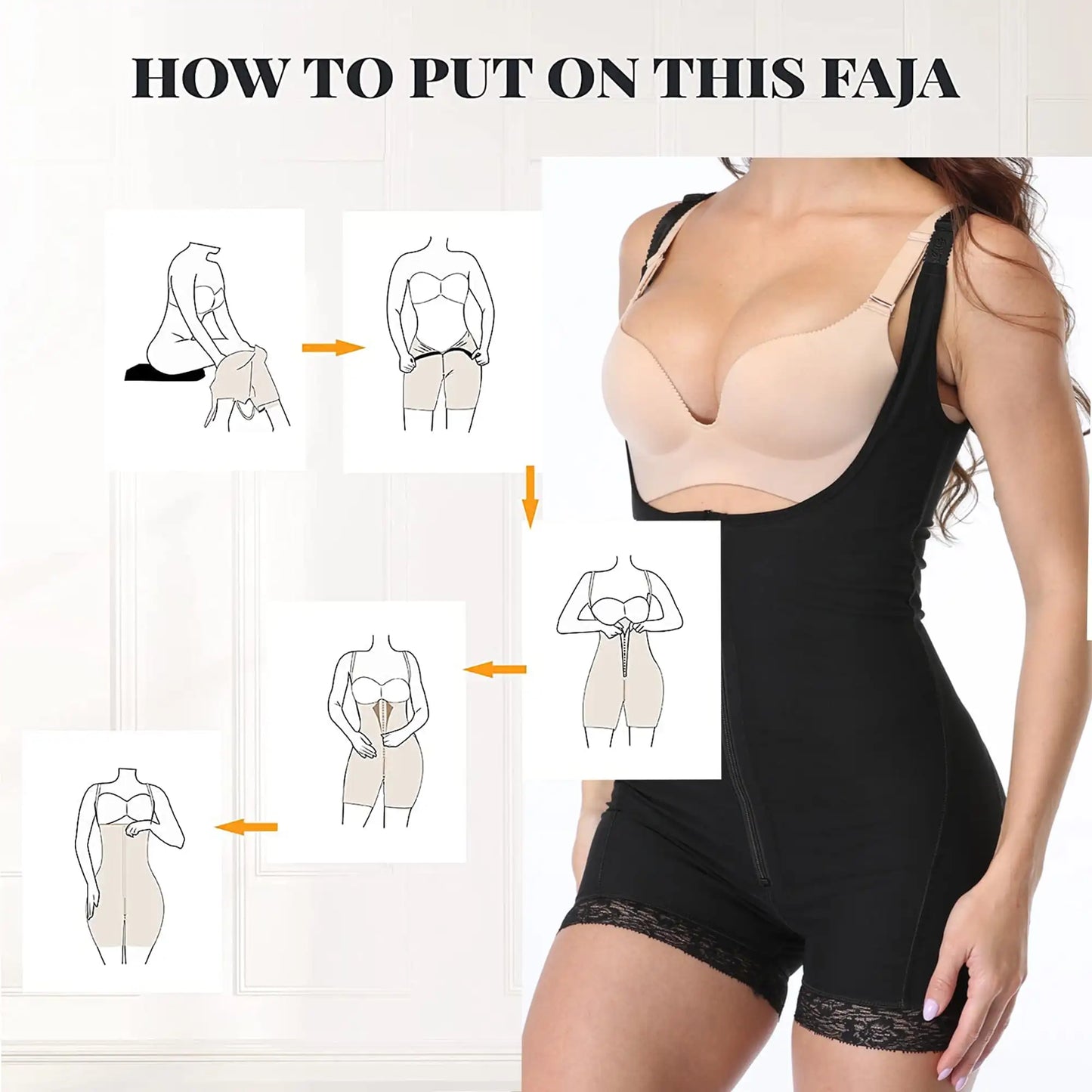 Shapewear Seamless Firm Triple Control Plus Size Thigh Slimmer Tummy Control Body Shaper
