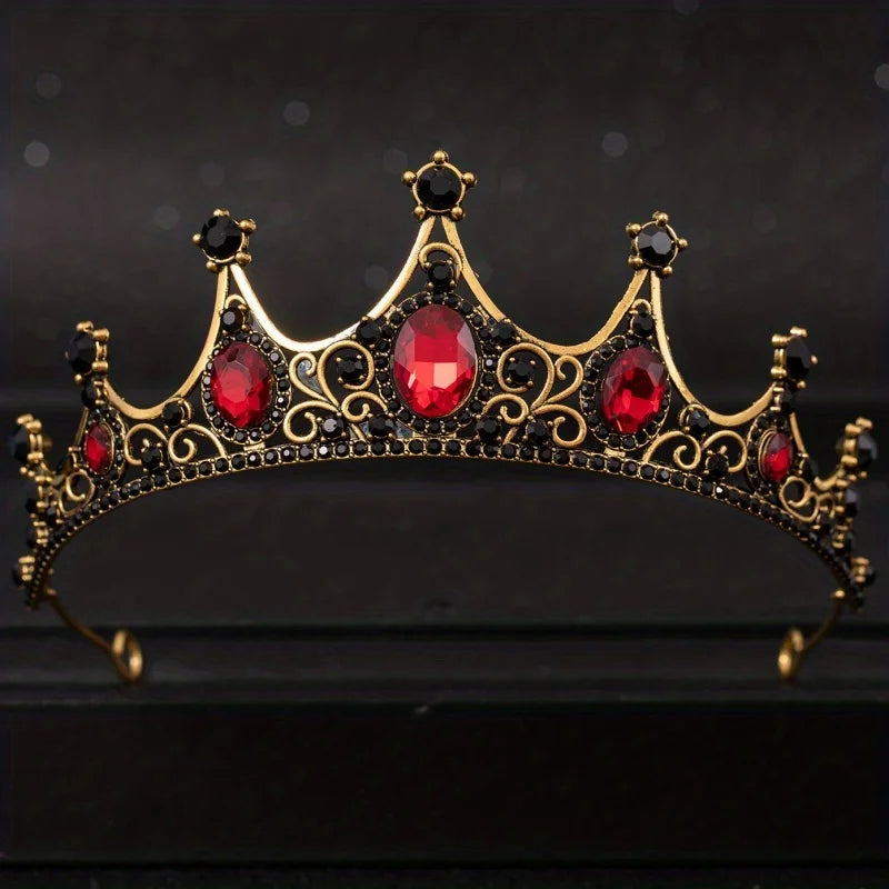 Baroque Crystal Tiaras And Crowns Rhinestone Prom  Crown Tiara For Women Bride Bridal Wedding Hair Accessories Jewelry
