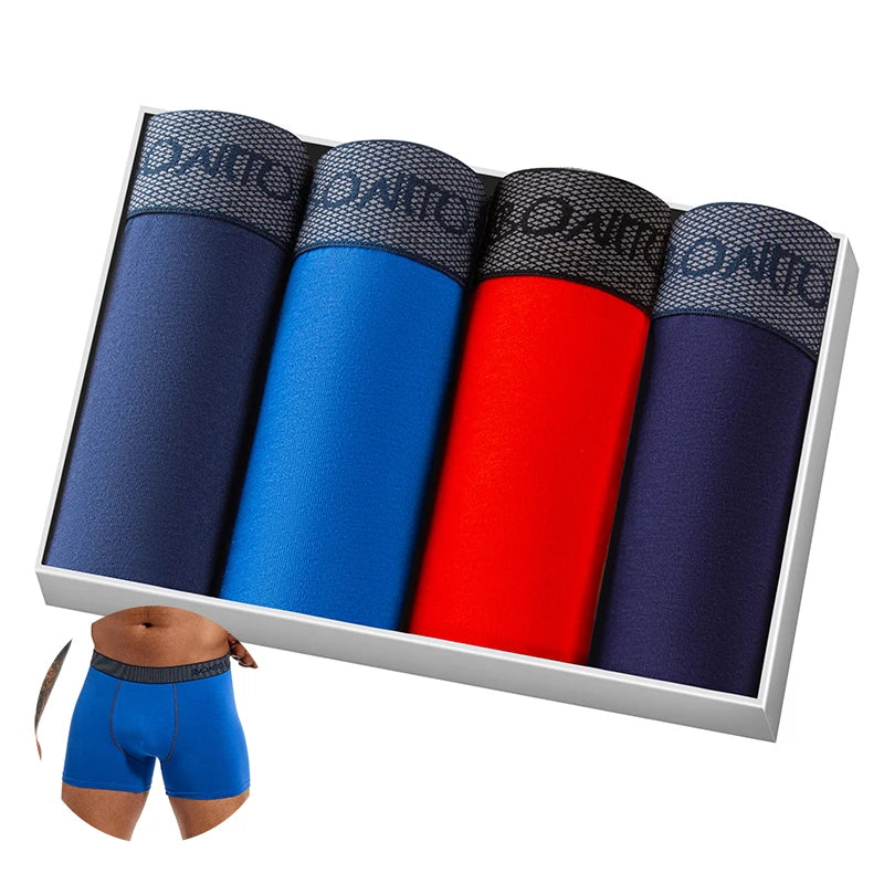 4pcs Cotton Boxers For Man Underwear Slip High Quality Men's  Underpants Boxer Shorts  Trunks