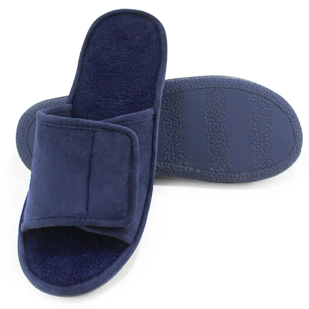 Adjustable House Shoes Memory Foam Slide Slippers Indoor Outdoor Home Slippers Machine Washable