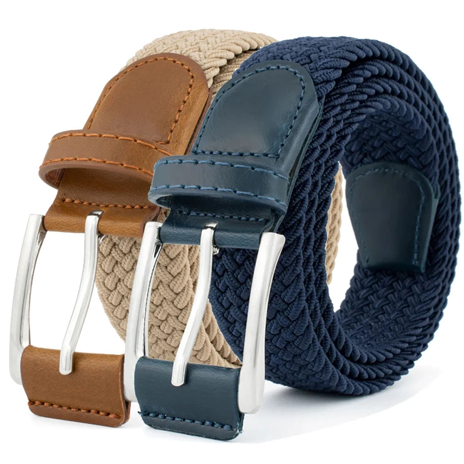 Stretch Woven Breathable Alloy Pin Buckle Belt for Men Women High Quality Casual Jeans Golf Canvas Multifunctional Outdoor Belt
