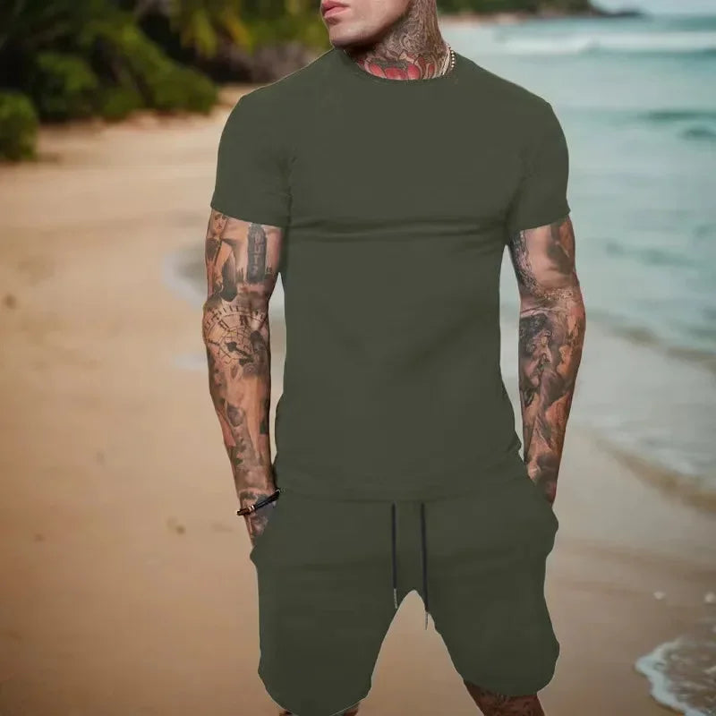 Men's two-piece sports suit shorts casual fashion summer hot item