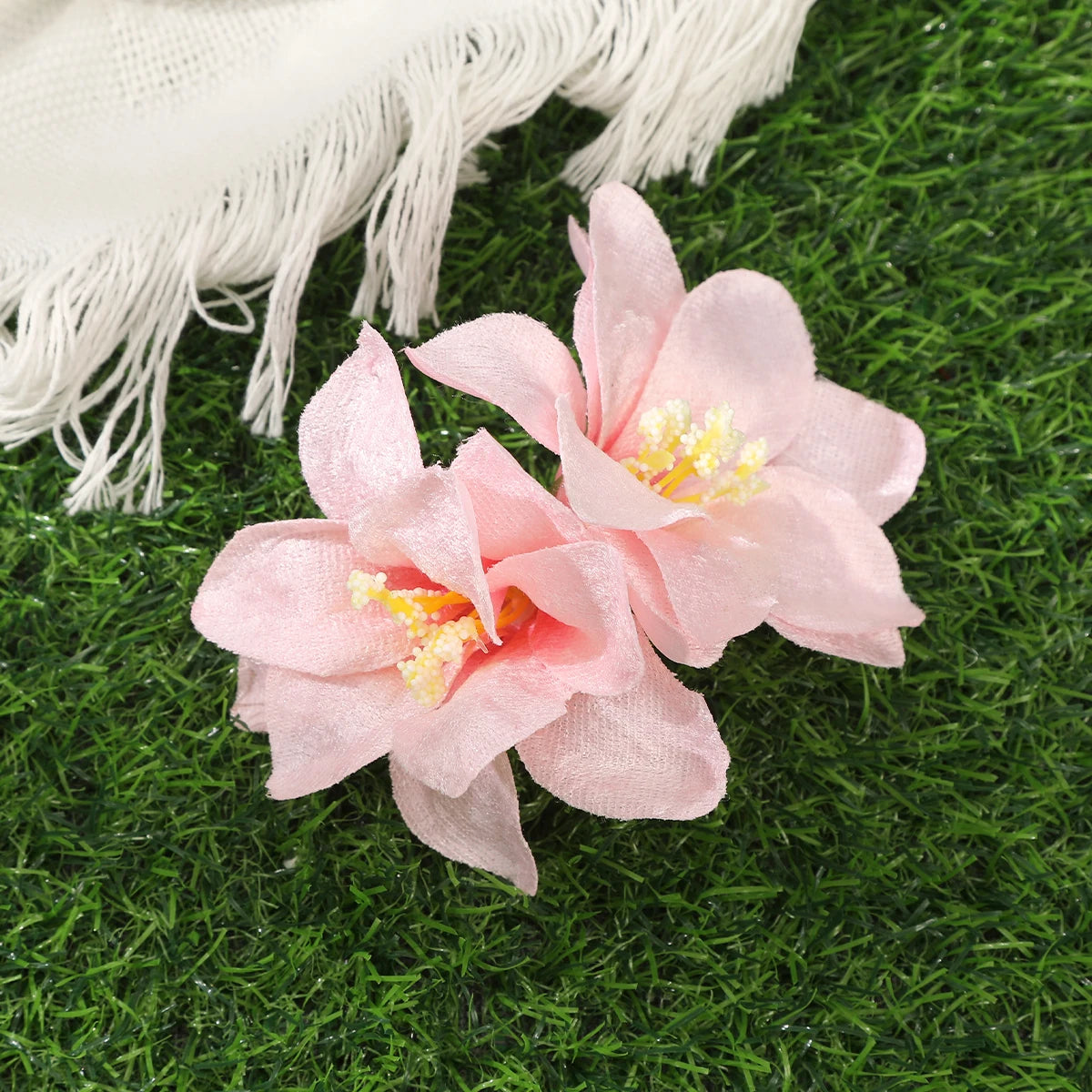 Orchid Flowers Hair Clips Bohemian Small Hairpin Barrette Beach Wedding Flower Women Holiday Hair Clip Hair Accessories