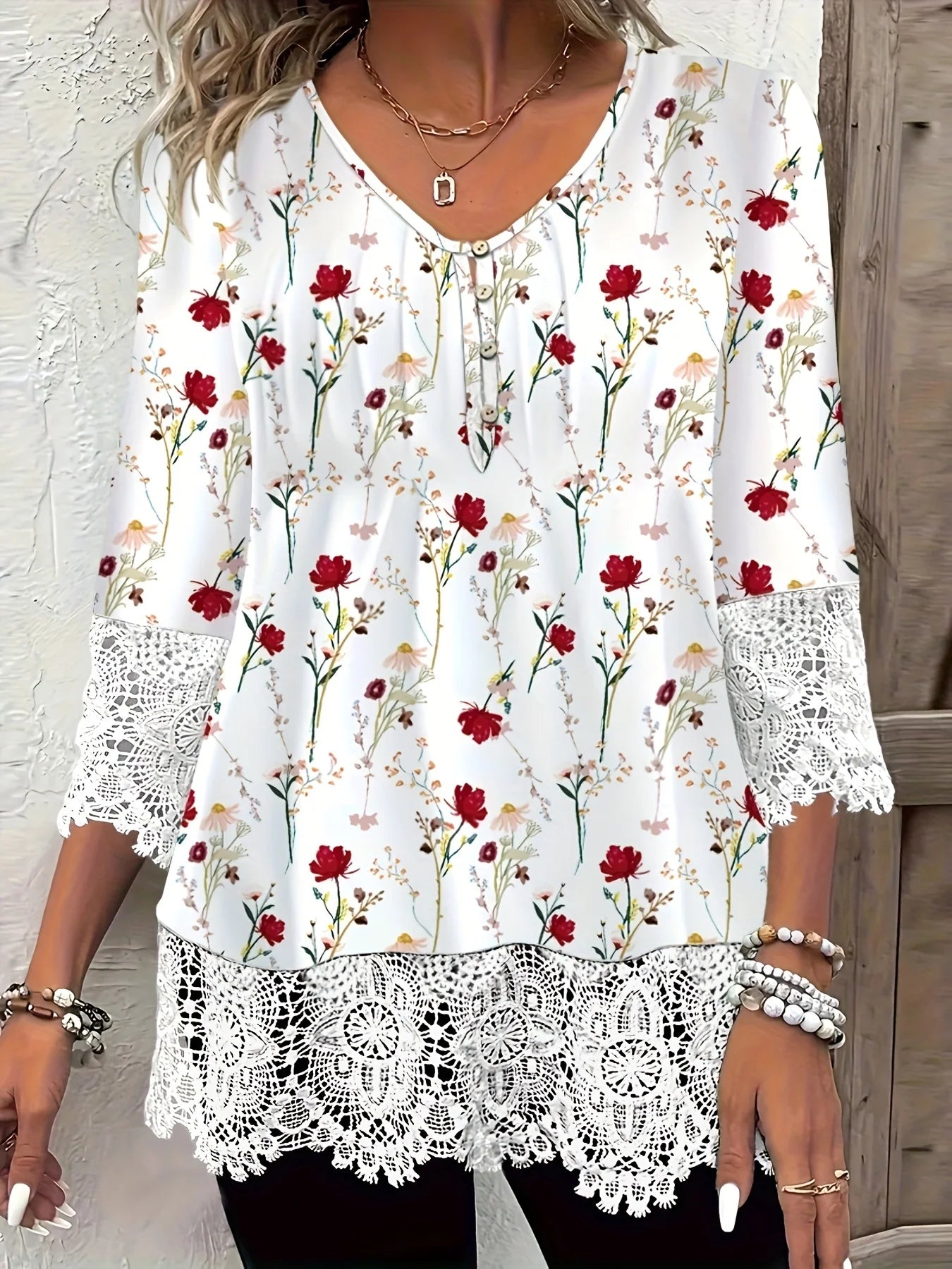 Plus Size Elegant Casual Women's T-Shirt Fashion Loose Woman  Long sleeve T-Shirt Holiday Weekend