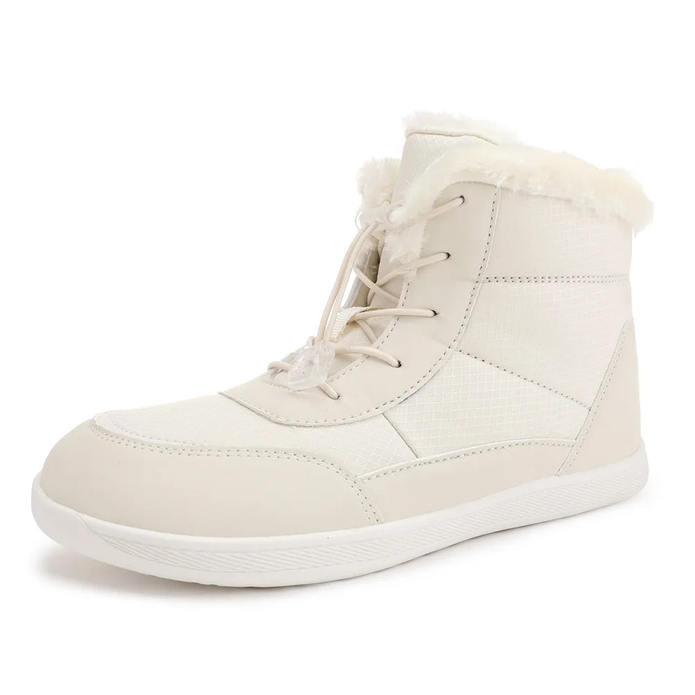 Winter Snow Boots Fur Lined Barefoot Boots Wide Toe Box Ankle Booties Walking Boots Outdoor Hiking Boots