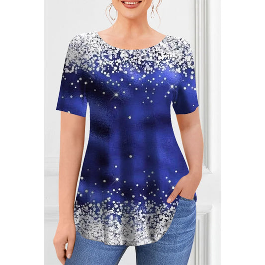 Women's T-Shirts Spring Clothing Floral Graphic O-Neck Pullovers Short Sleeve Tops Streetwear Oversized Apparel Ladies