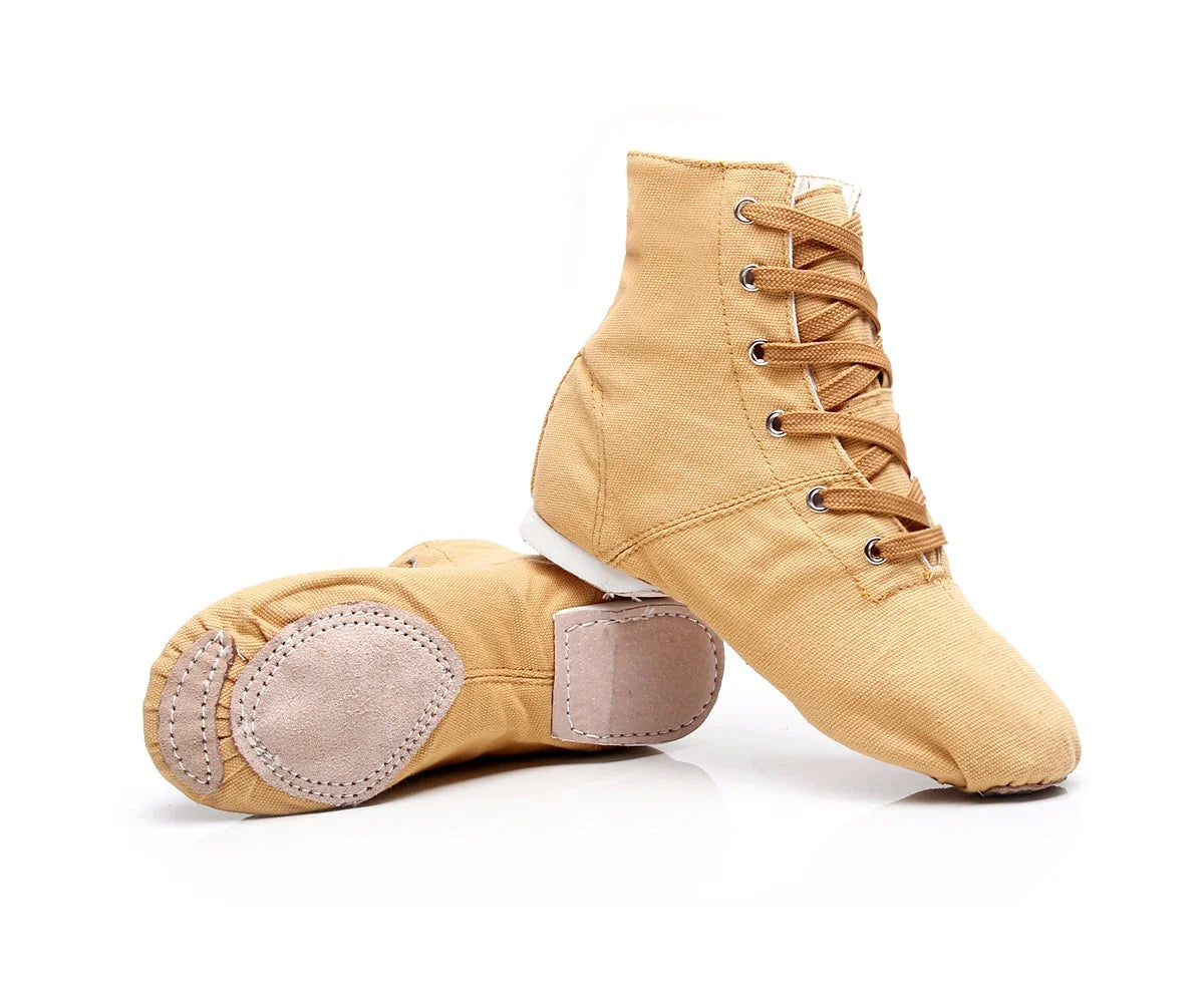 Soft Canvas Sports Shoes Lace Up Dancing Boots