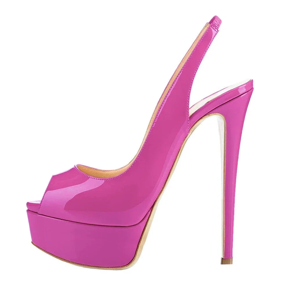 Women Sandals 14CM Super High Heels Sexy Open Toe Platform Sandals Gladiator Party Dress Shoes Plus Size