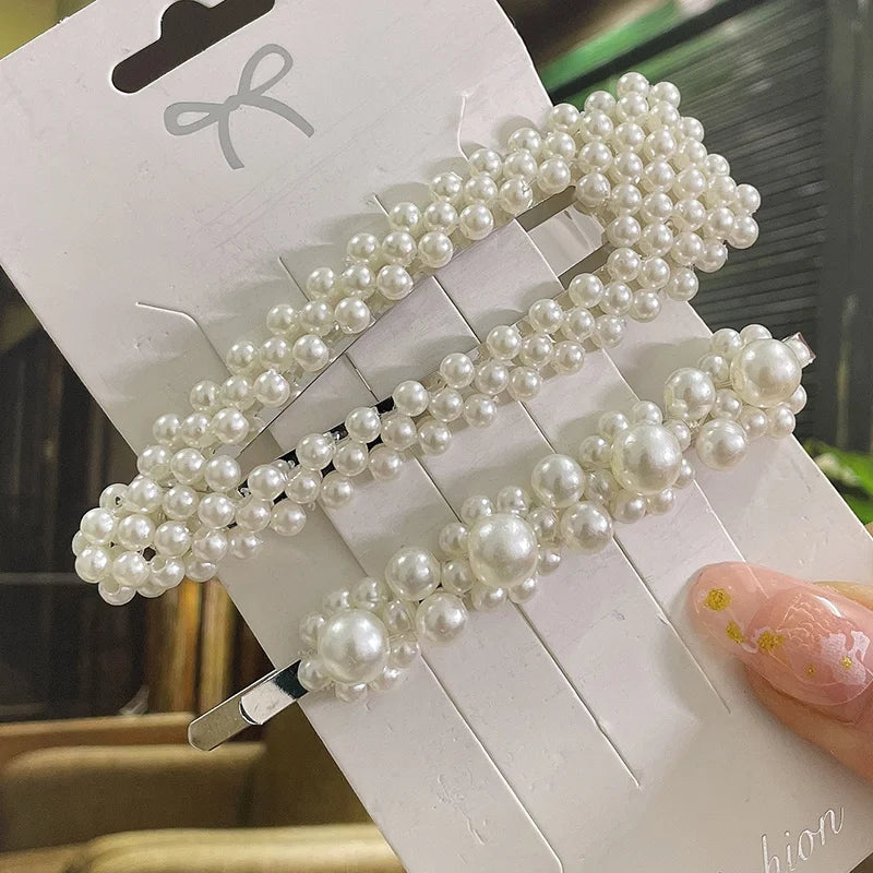 Simulated Pearl Hair Clips For Women Hairpins Geometric Hair Barrettes Fashion Hairgrip Hair Accessories