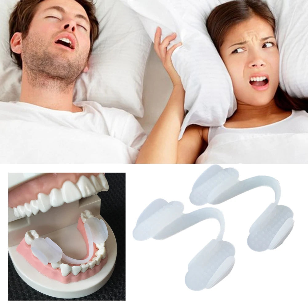 2Pcs Silicone Teeth Mat Soft Dental Mouth Guard Universal Teeth Splint Protector for Grinding Clenching Teeth at Night