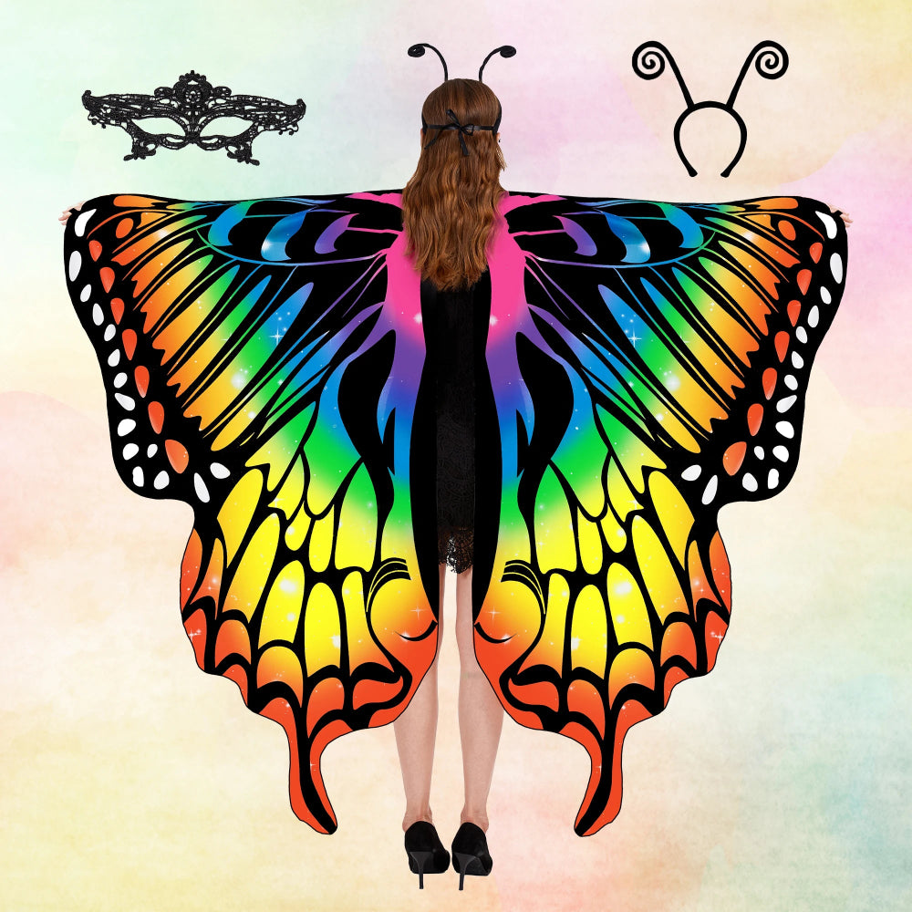 Butterfly Wing Beach Towel Cape Scarf Printed Towel