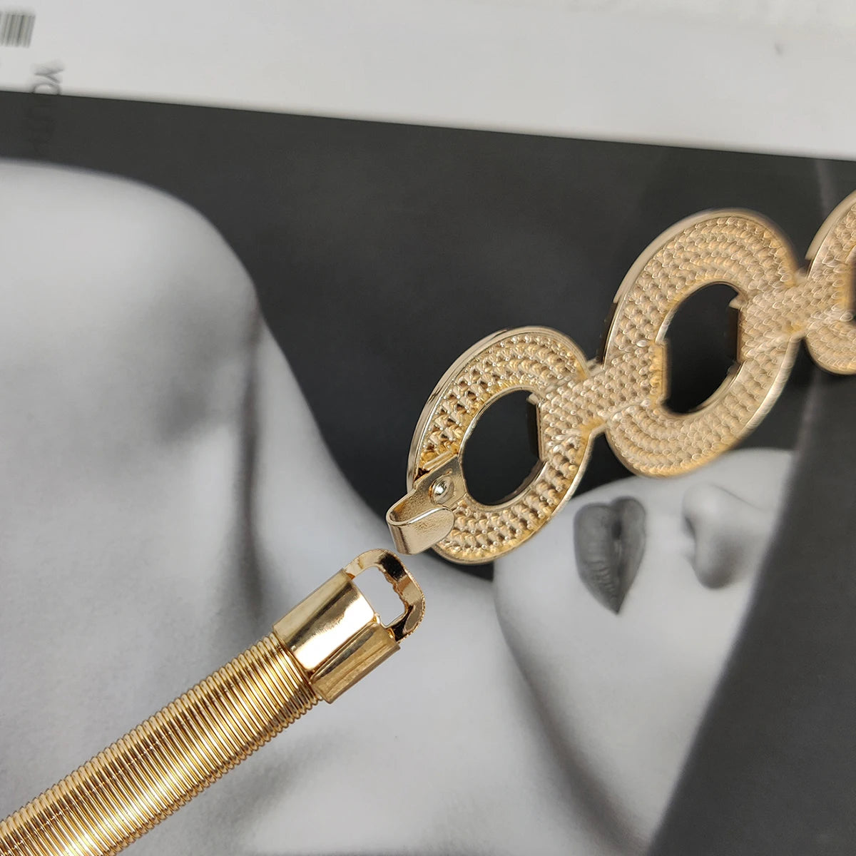 Fashion Elastic Gold Chain Belt Rhinestone Designer Belts For Women High Quality Luxury Brand Stretch Waistband