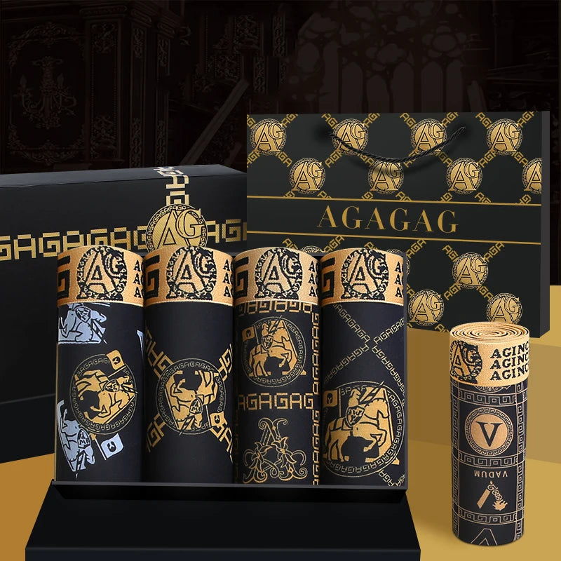 4Pcs Men's Underwear Ice Silk Sexy Graphene Flat Underwear Comfortable Breathable Men's Boxer