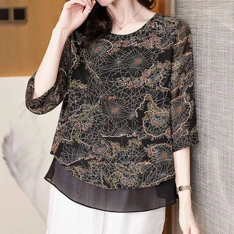 Elegant Paisley Printed Gauze
