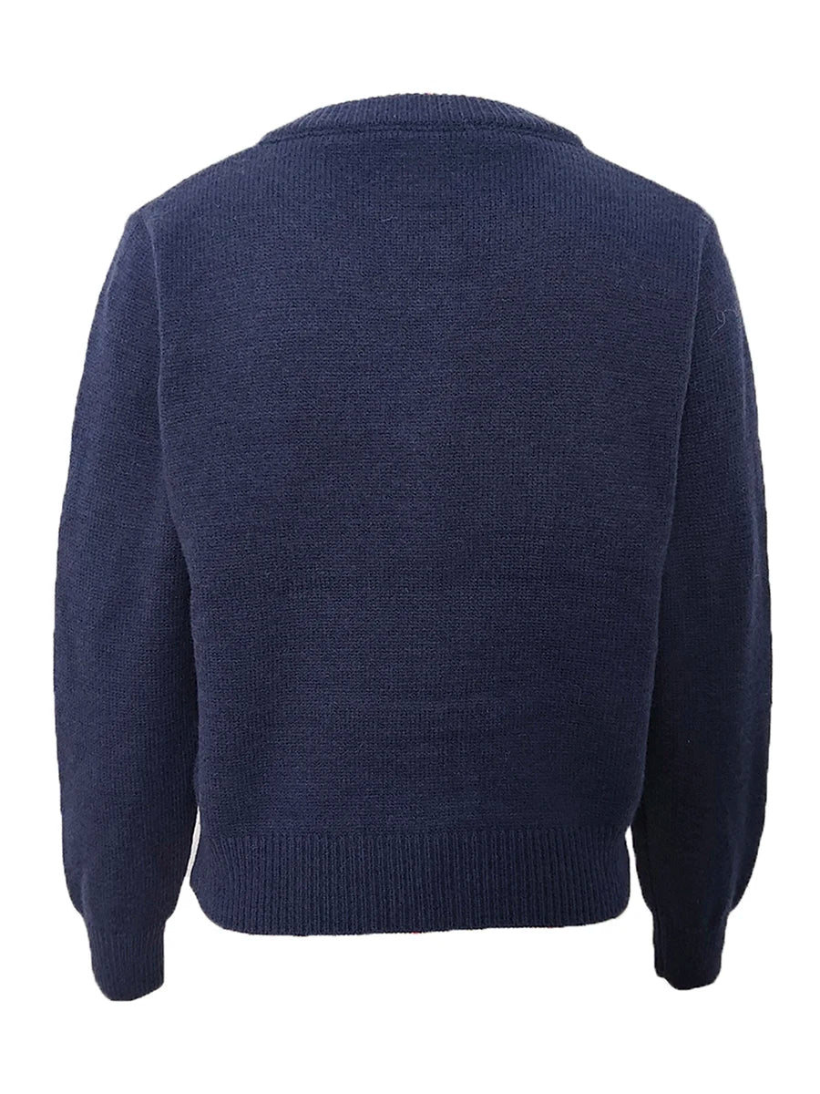 Elegant O-Neck Cardigans with Bow Embroidery and Puff Sleeves Stylish Lightweight Knitwear for Chic Street Style