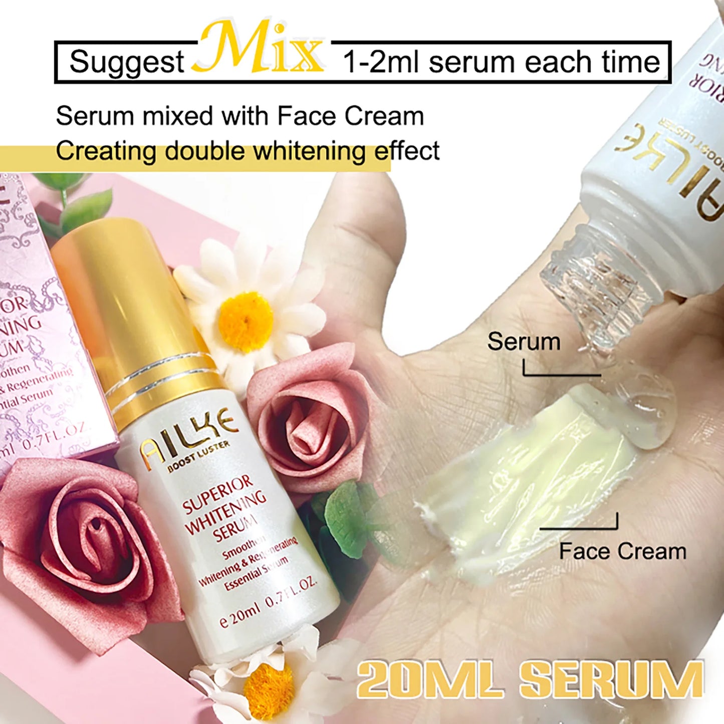 24K gold facial essence glycerin liquid toner face skin cream  moisturizing