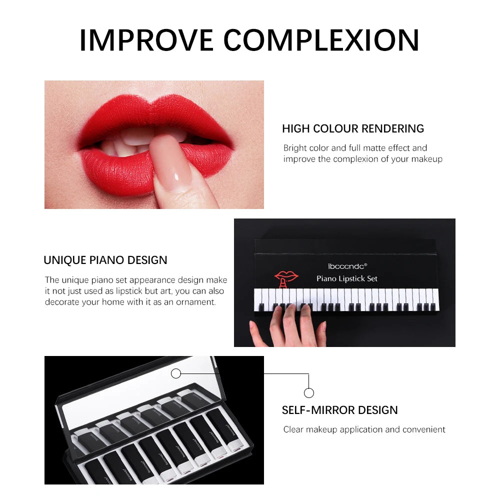 8Pcs/Set Velvet Matte Lipstick Long Lasting Waterproof