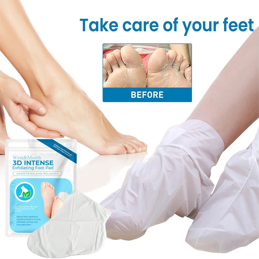 1 Pair Exfoliating Moisture Feet Mask Pedicure Peel Off Dead Skin Remover Foot Care