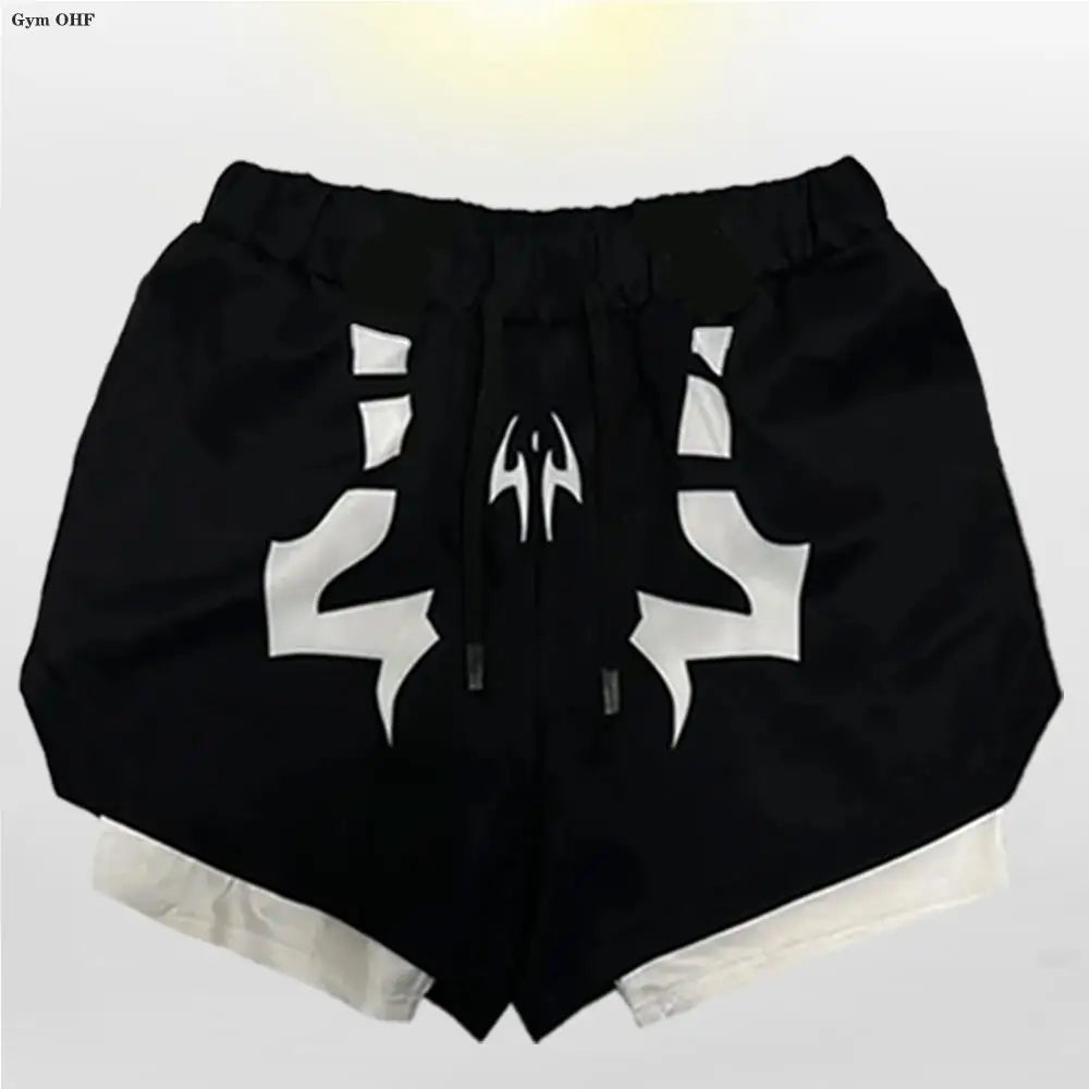 Jujutsu Kaisen Anime Compression T Shirt Suits Men's 2 In 1 Shorts Sport Running Jogging Gym Tracksuit Men Clothing Rashgard MMA