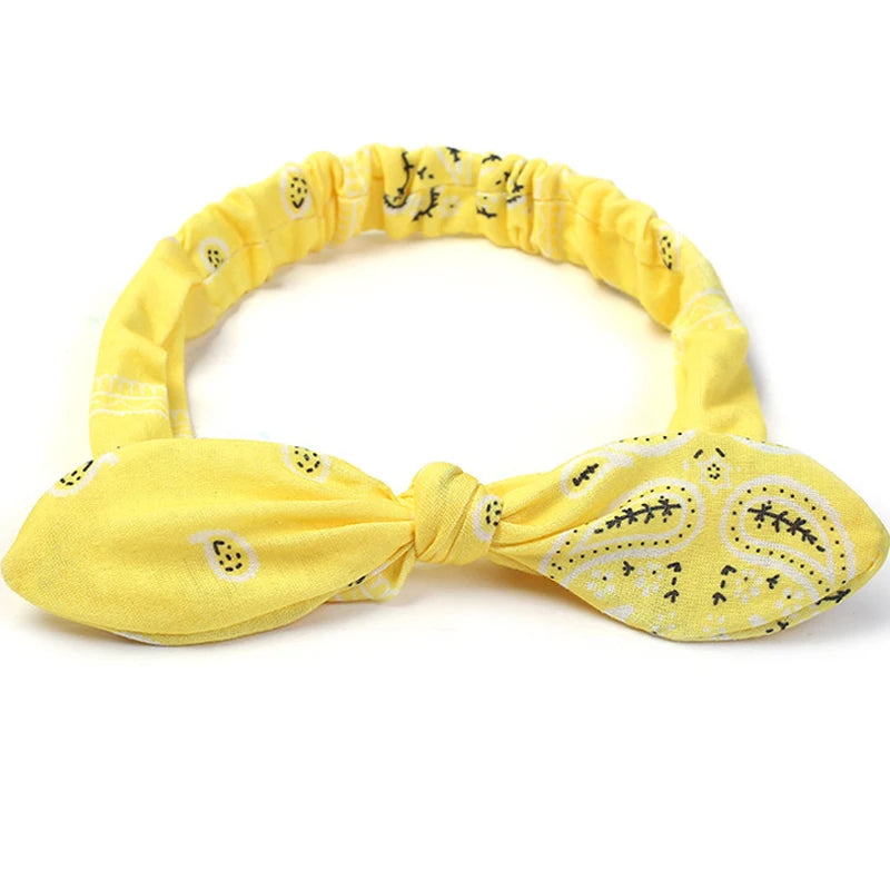 Boho Women Soft Solid Print Headbands Vintage Cross Knot Elastic Hairbands Turban Bandanas Hair Bands Hair Accessories