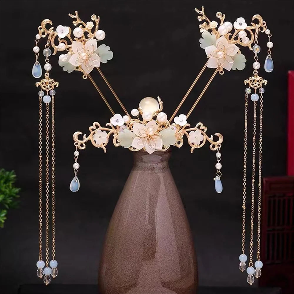 Hair Accessories & Earrings Set Hair Clip Hairpins Hair comb Bridal Headdress Retro Hair Accessories Headwear Gift Earrings