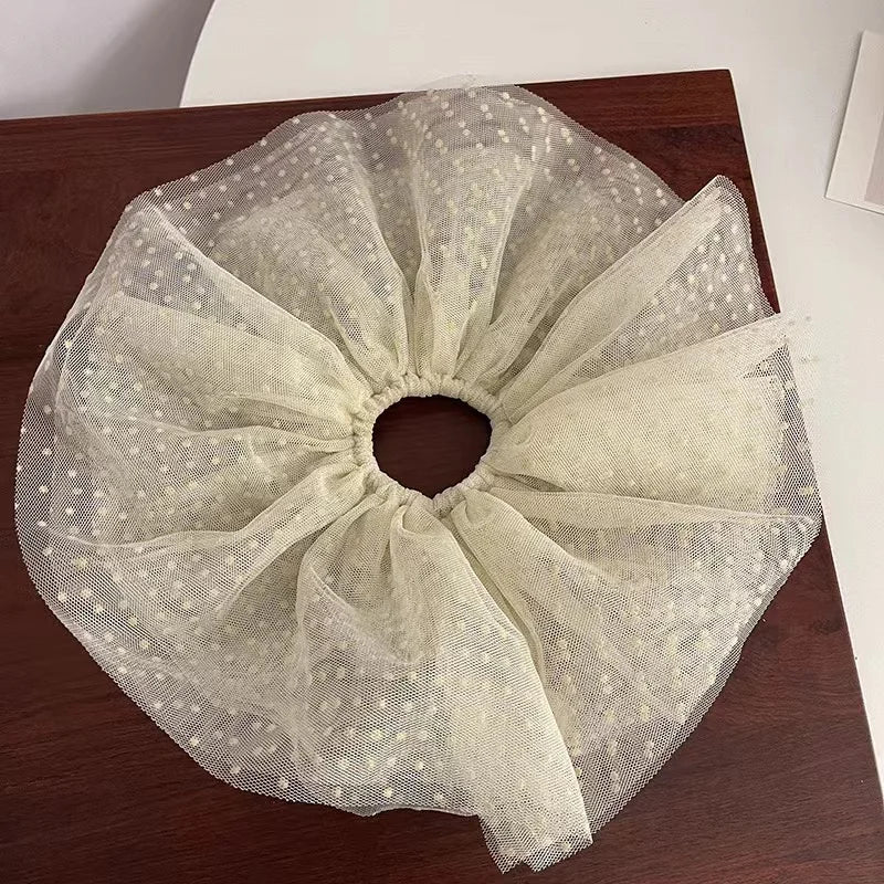 Oversized Lace French Hair Scrunchie For Women Elastic Ponytail Holder Headbands Hair Bands Elastic Hair Accessories