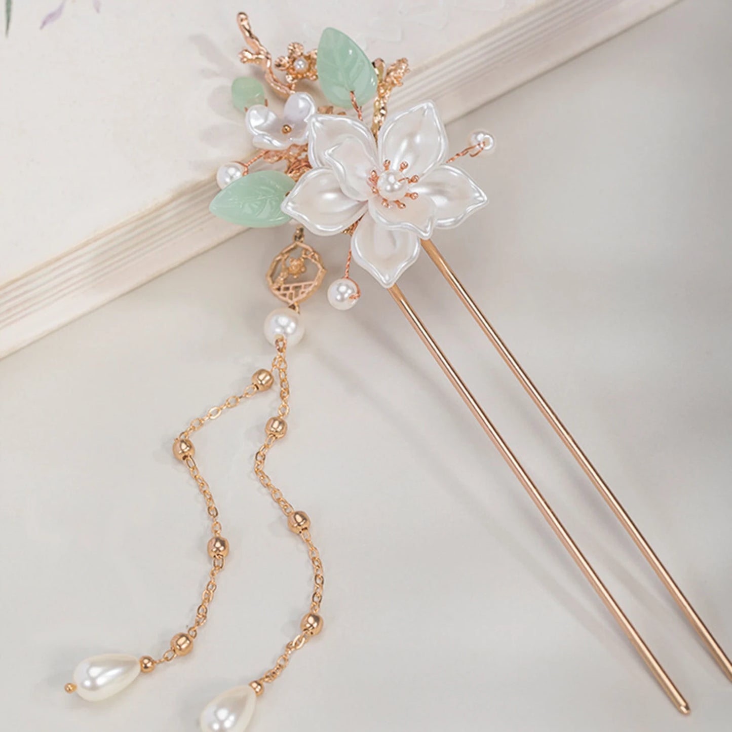 Pearl Rhinestone Flower Hairpins Hair Accessories Pearl Hairpins Flower Hair Pins Hair Ornaments Hair Stick