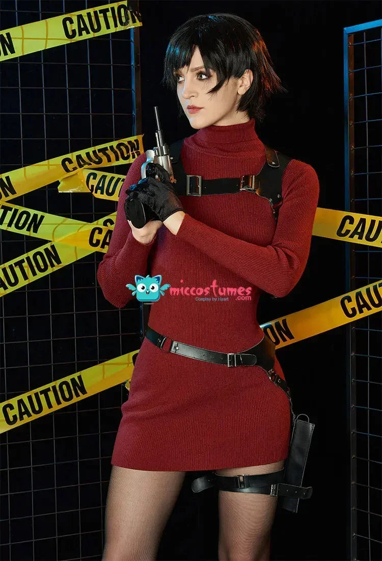 Sweater Dress Set with Gloves