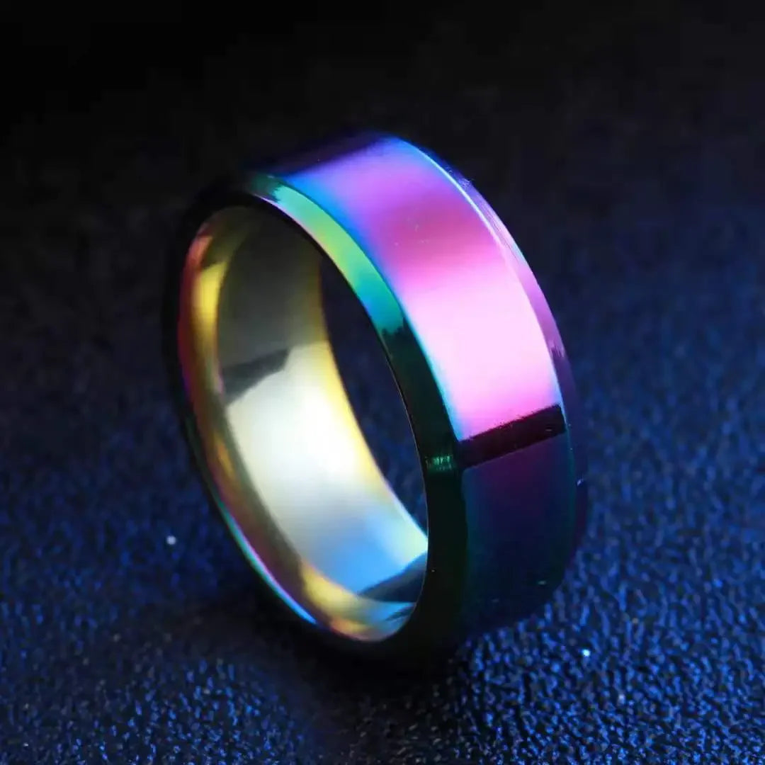 Charm Jewelry Ring for Men Women Stainless Steel Black Rings Wedding Band Quality Matte Male Jewelry
